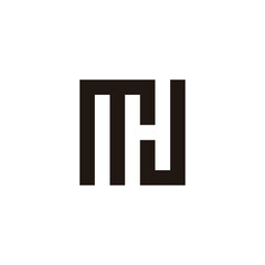 Obraz premium Letter M, H and J square geometric symbol simple logo vector