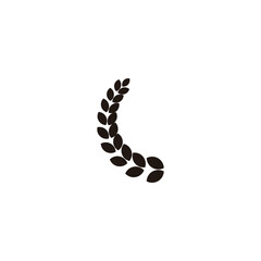 Wheat, food, fresh geometric symbol simple logo vector