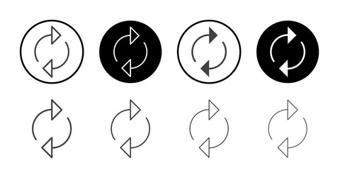 Repeat icon Thin outline art symbol