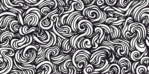 Fototapeta premium bold hand-drawn squiggly lines creating an abstract maze 