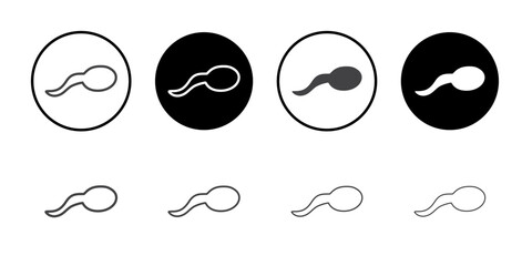 Sperm icon Thin outline art symbol