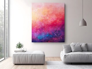 fluid abstract art with pink and orange hues blending together 