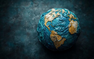 A powerful 3D render of Planet Earth wrapped in layers of plastic, symbolizing the environmental crisis of plastic pollution affecting the planet