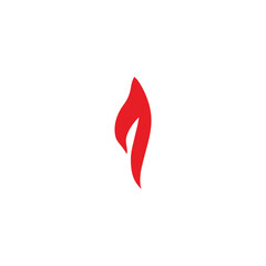 Fire symbol, n geometric symbol simple logo vector