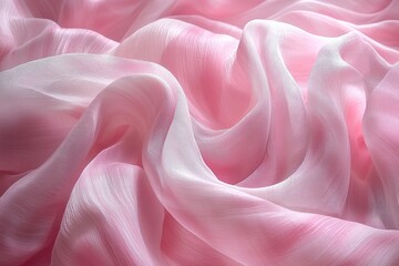 Obraz premium Delicate Pink Sheer Fabric Draped Softly