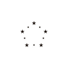 Polygon, stars, figure geometric symbol simple logo vector