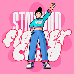 Cartoon comic staywild streetwear typography illustration
