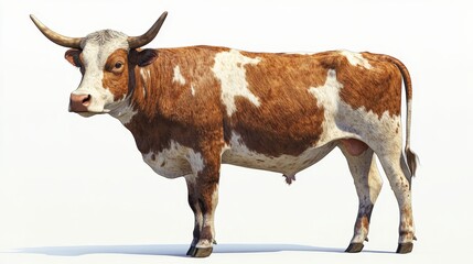 cow. cow on white background. animal