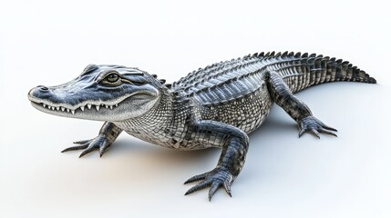 Fototapeta premium crocodile. crocodile on white background. animal