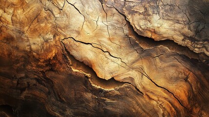 Detailed Rustic Wooden Texture with Cracks and Warm Tones
