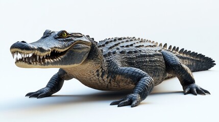 Fototapeta premium crocodile. crocodile on white background. animal