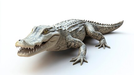 Fototapeta premium crocodile. crocodile on white background. animal