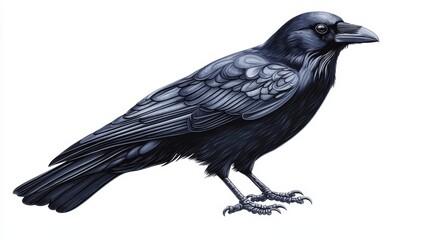 Fototapeta premium crow. crow on white background. animal
