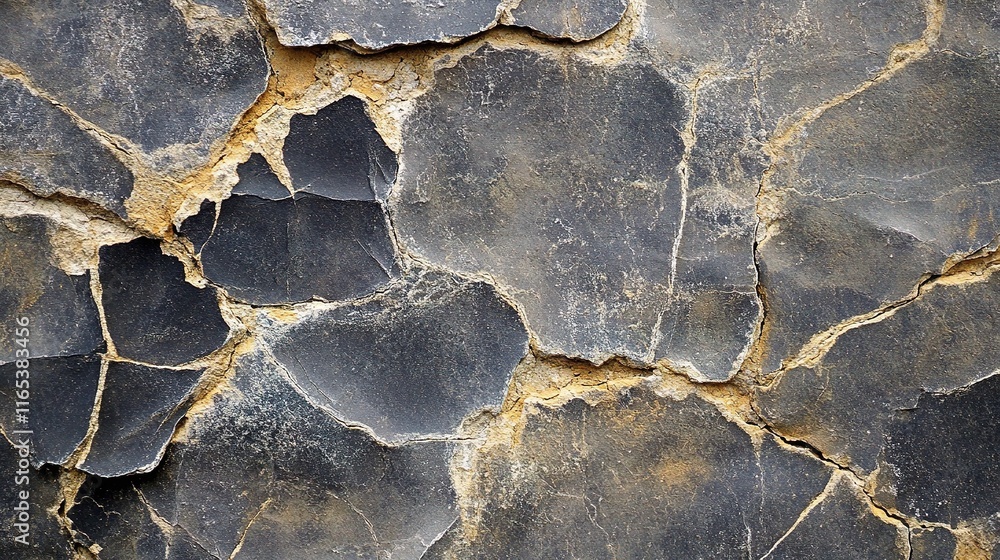 Aufkleber dark abstract cement texture with visible cracks and patterns