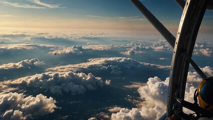 view of the clouds from the plane