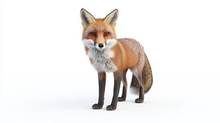 Fototapeta premium fox. fox on white background. animal