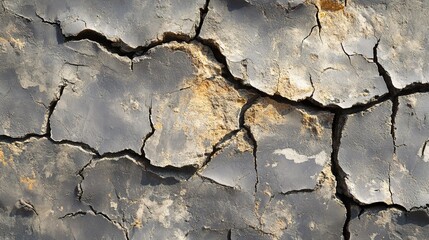 Dark Abstract Pattern of Cracked Cement Textures on Surface