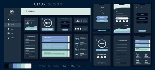 Fototapeta premium luxury uiux and apps design