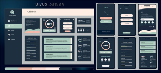 Fototapeta premium luxury uiux and apps design