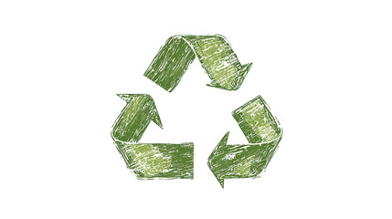 Recycling symbol with transparent background eco-friendly design digital art green concept
