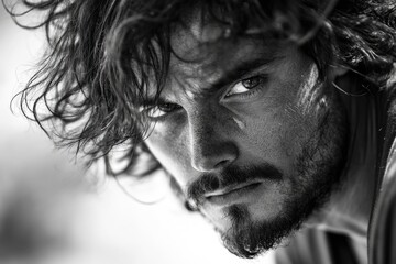 Fototapeta premium Man with long hair