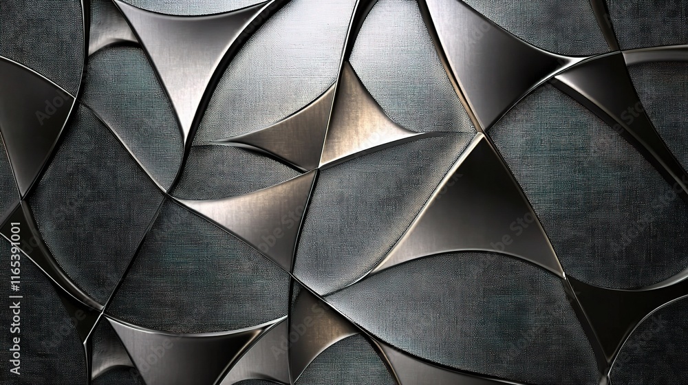 Poster intricate metallic background with unique pattern design elements
