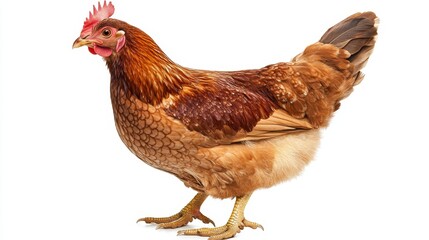 Fototapeta premium hen. hen on white background. animal