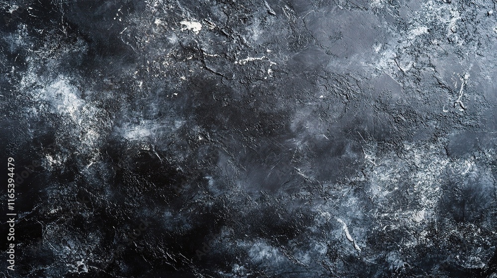 Poster dark textured cement wall in studio setting with unique patterns