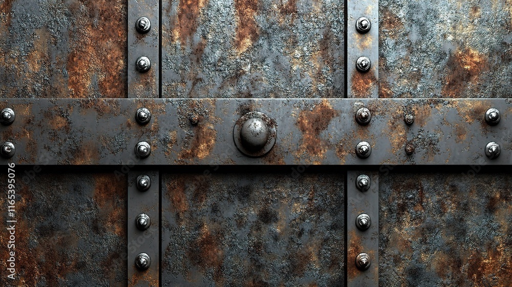 Poster rusty iron background with high-quality texture for copyspace use