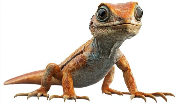 house lizard. house lizard on white background. animal