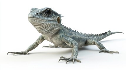 Obraz premium house lizard. house lizard on white background. animal