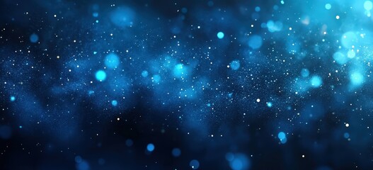Obraz premium Abstract Blue Background With Glowing Light Particles And Sparkling Effects For Festive And Elegant Designs