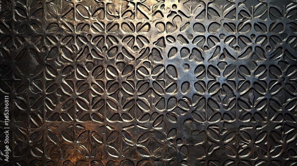 Poster intricate metal pattern background with unique designs and texture