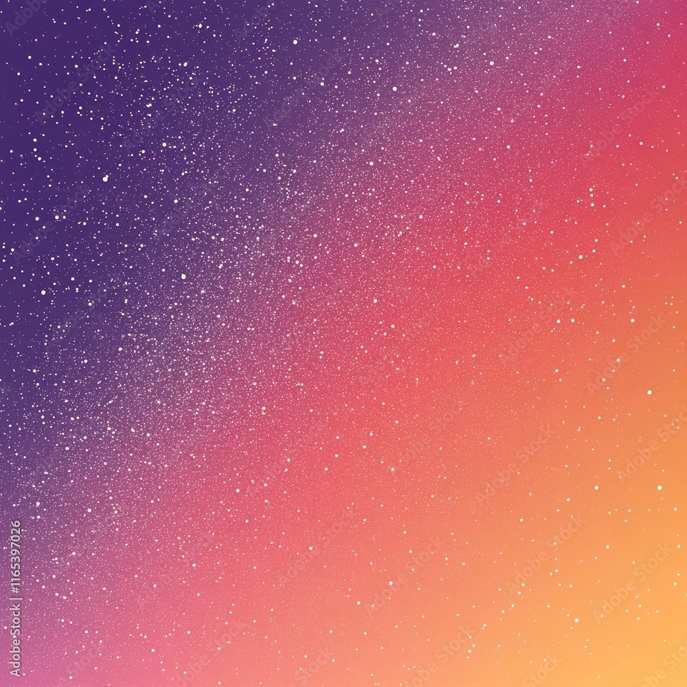Poster a vibrant gradient background with scattered stars creating a dreamy effect.