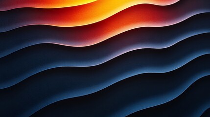 Abstract wavy background with vibrant gradient colors, ranging from deep blue to bright orange, creating a dynamic and visually appealing texture.