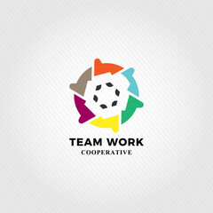Teamwork logo. togetherness logo