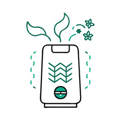 Aromatherapy diffuser releasing floral scents, air purifierair purifier