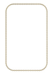 Rectangular Chain Frame: A rectangular frame elegantly formed by interconnected golden chains.