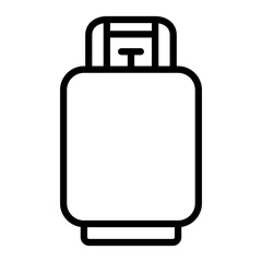 Gas Cylinder Vector Line Icon Design