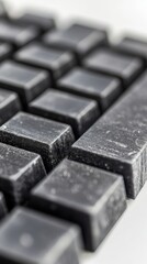 Dusty Computer Keyboard: A Detailed Close-up