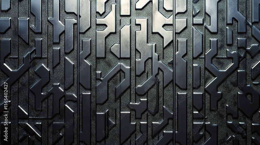 Poster intricate metal texture with patterns for modern backgrounds