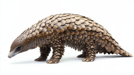 Obraz premium pangolin. pangolin on white background. animal