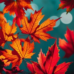 Fototapeta premium autumn leaves background