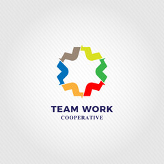 Teamwork logo. togetherness logo