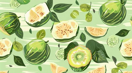honeydew seamless pattern wallpaper
