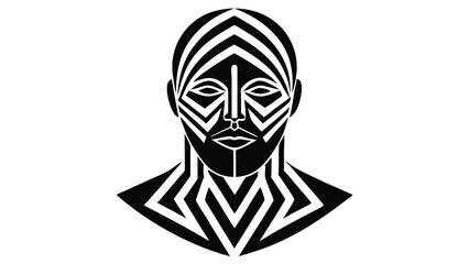 Face with Geometric Patterns