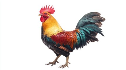 Fototapeta premium roster. roster on white background. animal