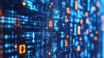 Abstract Futuristic Technology Background with Circuit and Processing