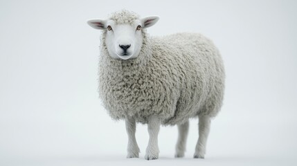 Fototapeta premium Sheep. Sheep on white background. animal