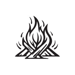Campfire Icon vector illustration on white background
